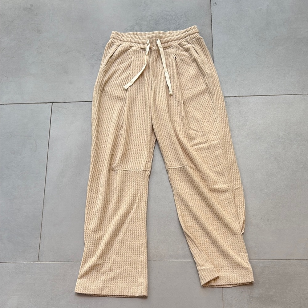 Urban Outfitters Cream Textured Pants